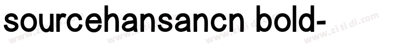 sourcehansancn bold字体转换